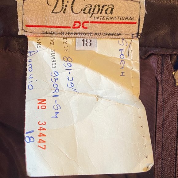 EUC Vintage DiCapra Authentic Leather Skirt - Picture 2 of 2